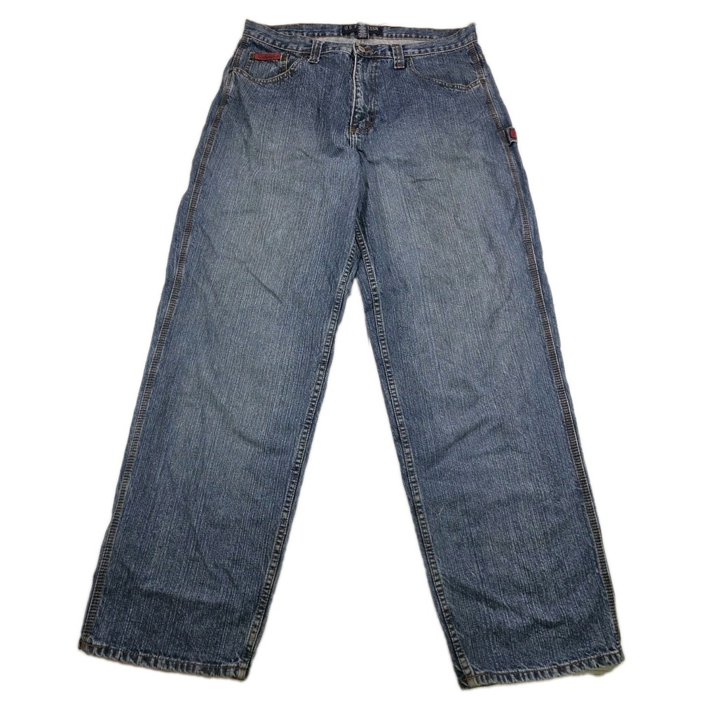 U.S. Polo Assn Vtg Y2K Carpenter Jeans Mens Size 36x34 Wide-leg Baggy skater